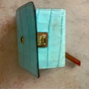 Dooney & Burke Change Purse Handbag Animal Print sky blue coin purse wallet